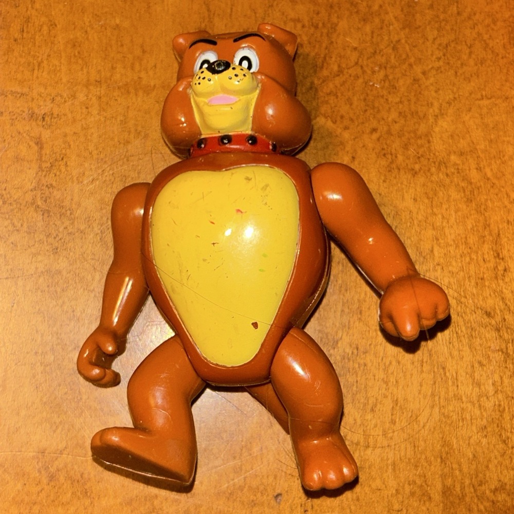 Vintage 1989 Tom & Jerry Spike Brown Bulldog Dog Poseable Action Figure 4"